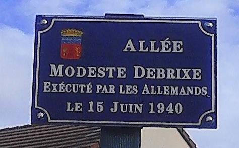 Plaque Allée DEBRIXE Modeste