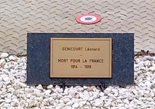 GENICOUD Leonard Plaque Tombe 2020