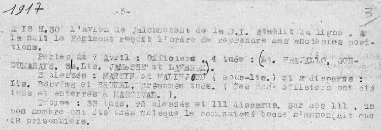 JMO 128e RI 7 Avril 1917