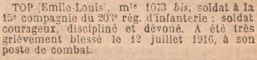 TOP Emile MM JO 22 Auout 1916