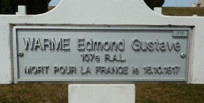 WARME Edmond Tombe Plaque